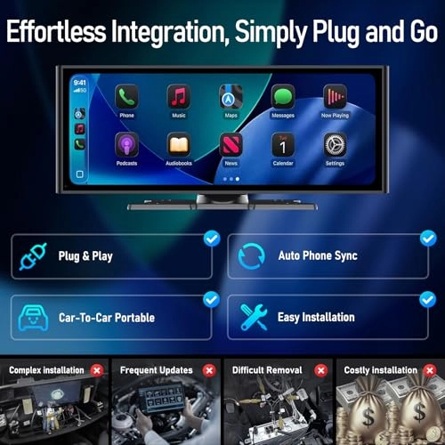 CarPlay Screen - Bluetooth Wi-Fi 4K 1080P