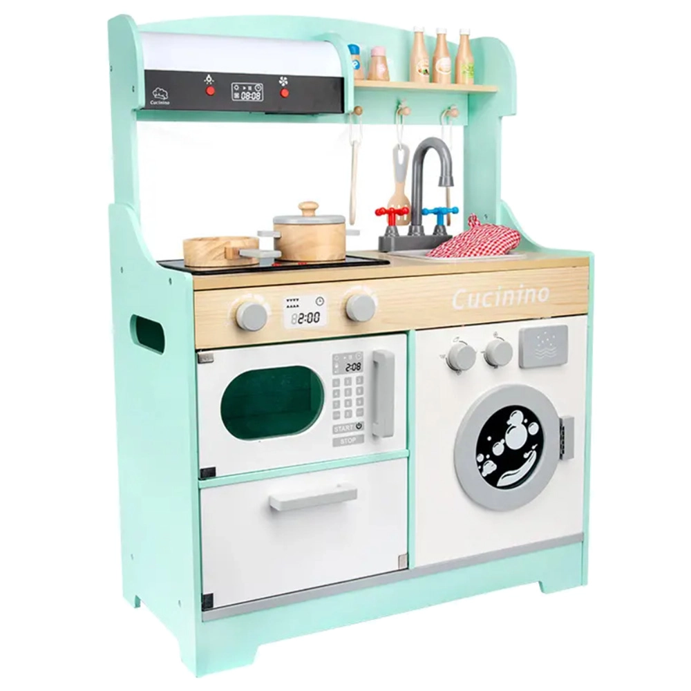 Kids Wooden Cooking Toy Set (5551007-MSN22008-C)