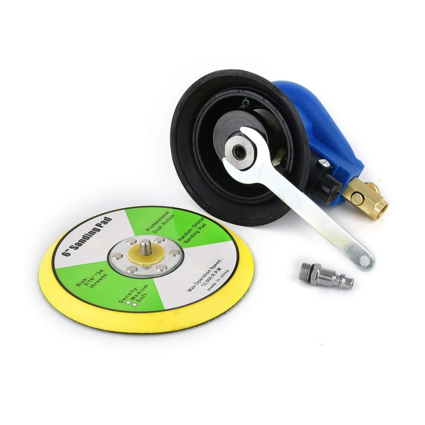 Pneumatic Air Random Orbital Sander - 6" Heavy Duty