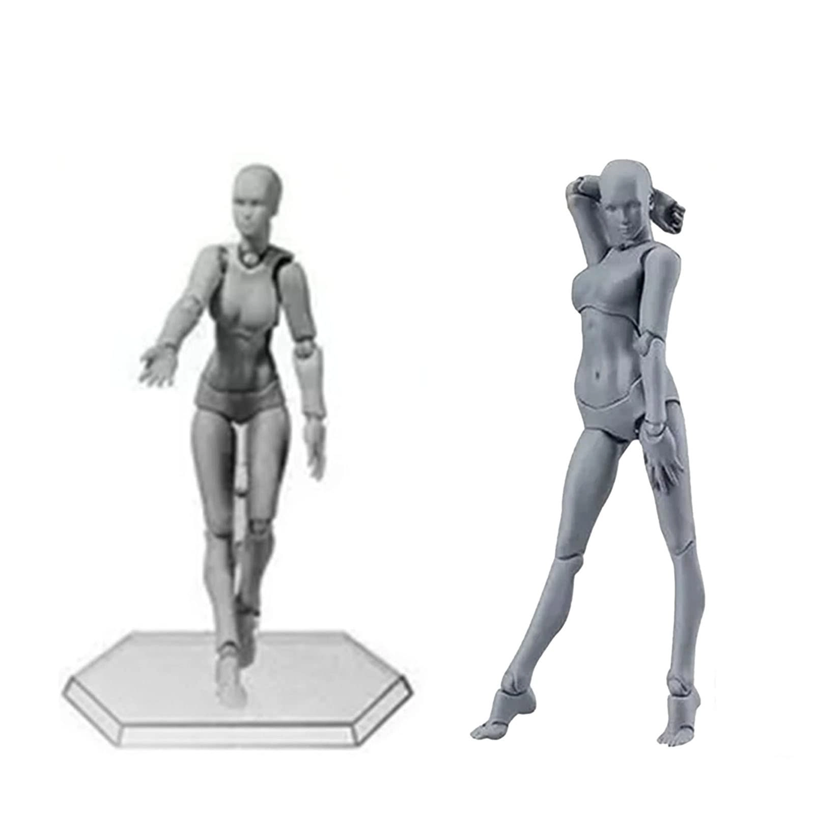 CHICIRIS Customizable Action Figure Body - Holder Included PVC Grey #14