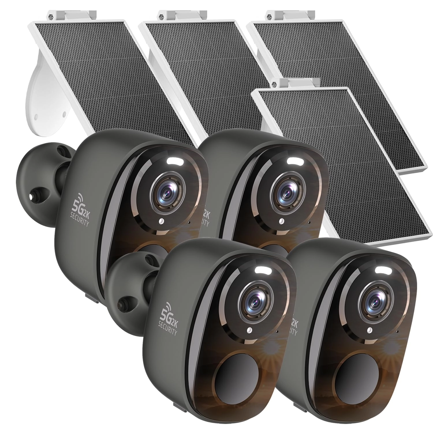 Wireless Outdoor Solar Security Camera 2K Pack