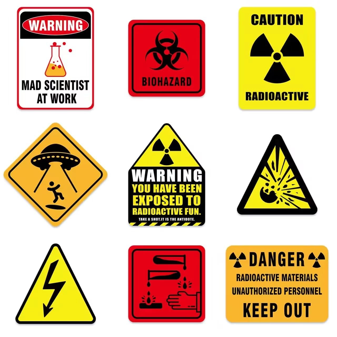 Wernnsai Science Signs - 9 PCS Birthday