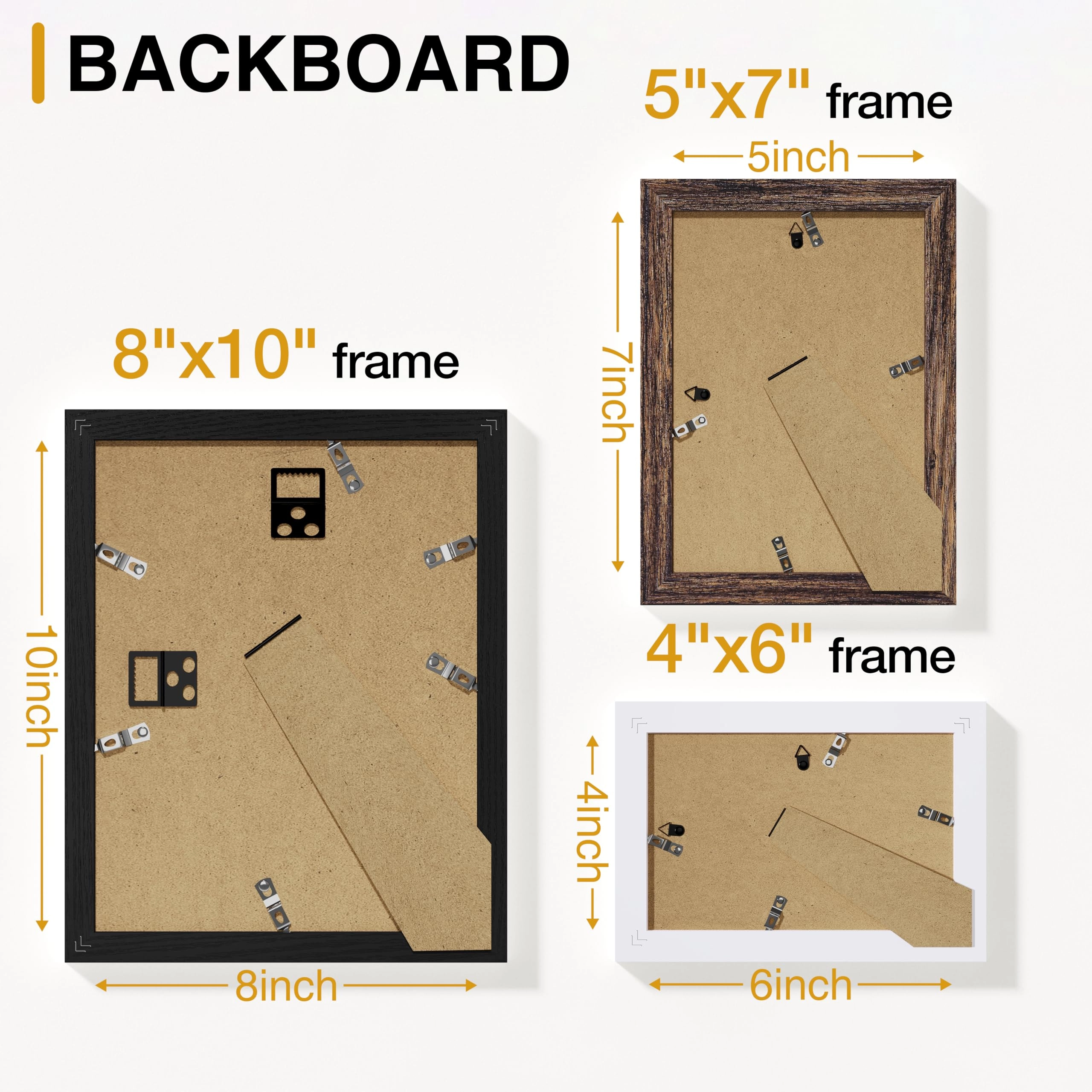 Picture Frames Set - 10 Pack Rustic Grey
