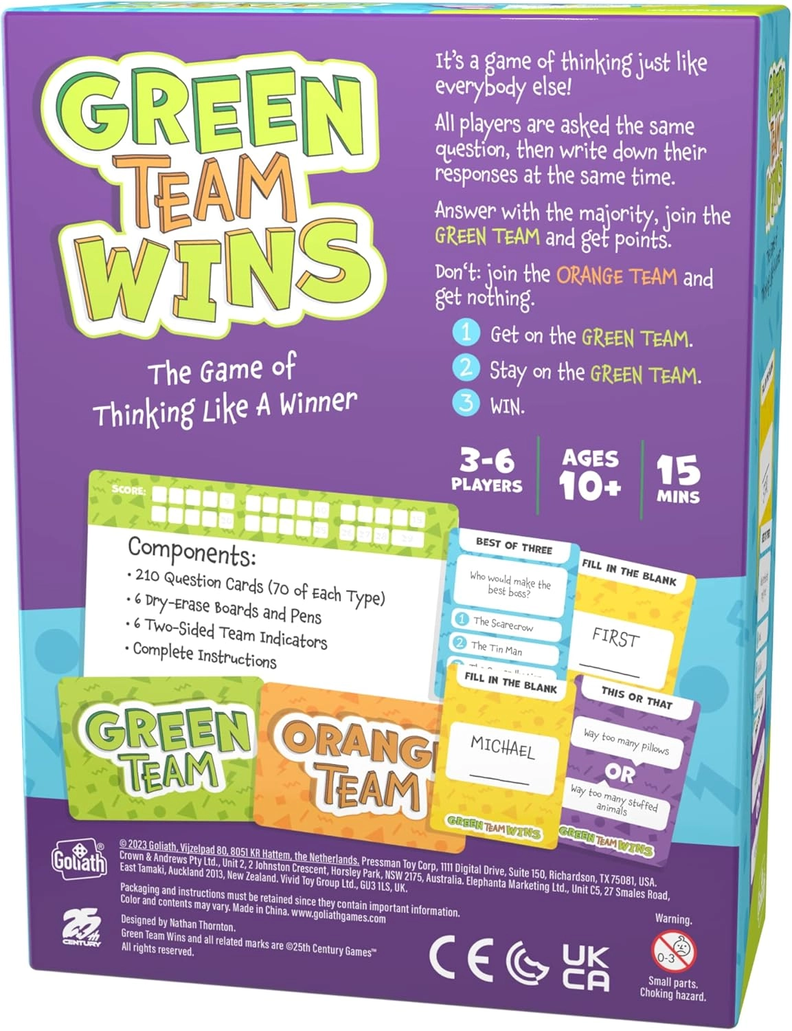 Green Team Wins Game - Ages 10 And Up 36 Players