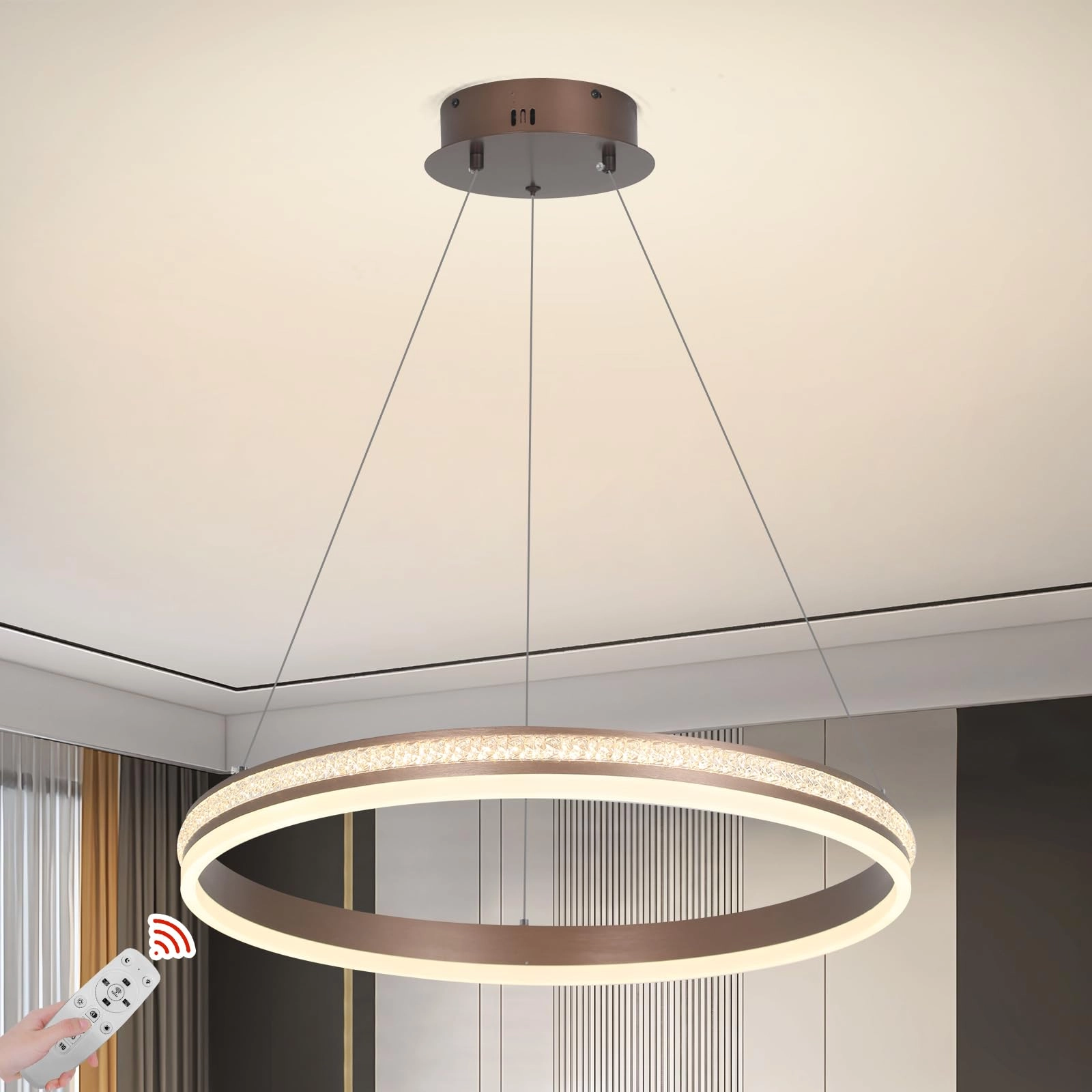 Modern LED Bedroom Chandelier - Dimmable