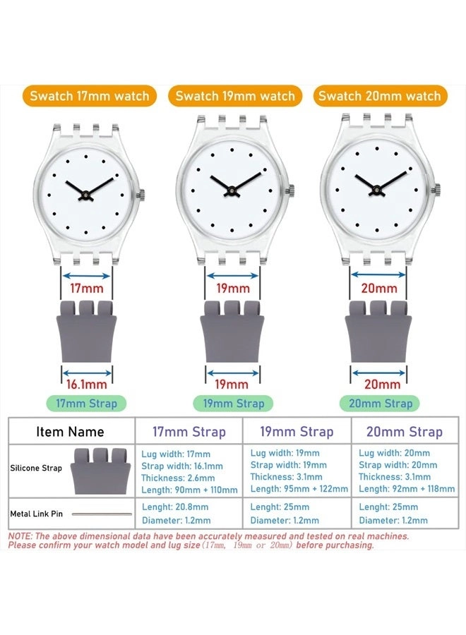 17mm Silicone Watch Band for Swatch