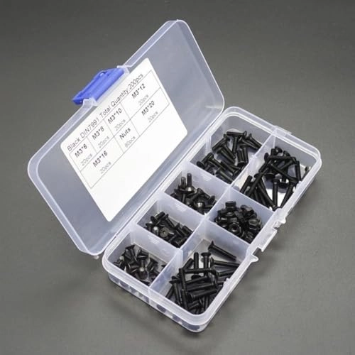 Hexagon Socket Head Cap Screw Nut Set - 6/8/10/12/16/20mm M3