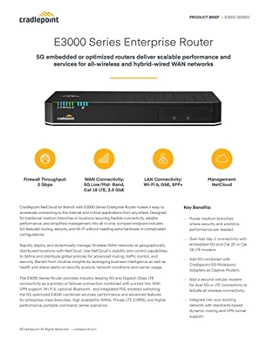 NetCloud Enterprise Branch Essentials Plan - 1-yr + E3000 - 5G