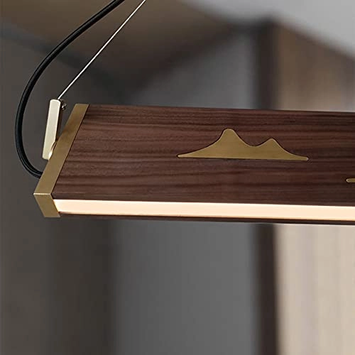 LED Black Walnut Strip Chandelier - 105*100cm 45-watt