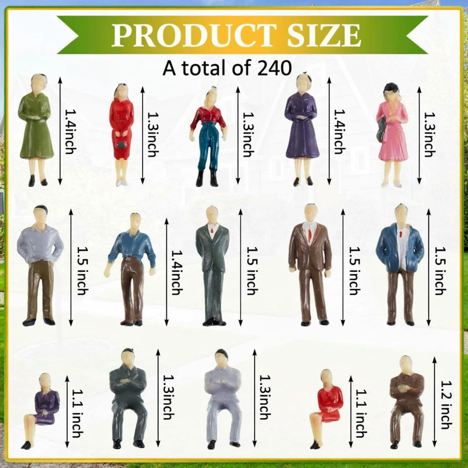 Mini People Figurines - 240 1: 50 Scale