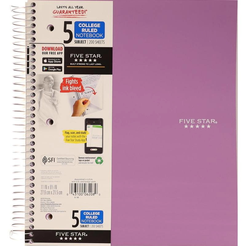 Notebook 8.5 X 11 Spiral - Grid 100 Sheets
