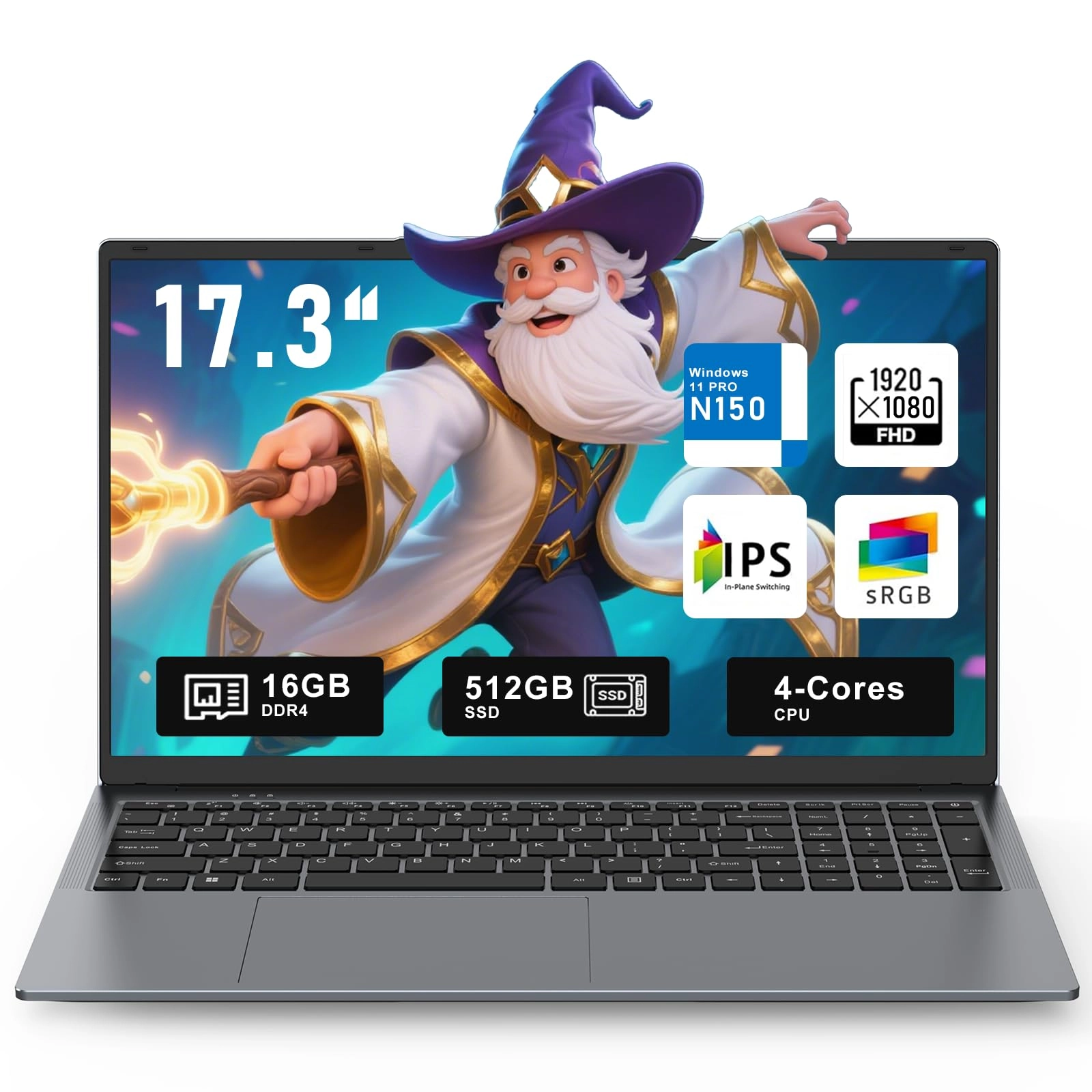 CHIFUYOU NY-09 - 17.3'' Celeron N 16GB DDR4 512GB SSD