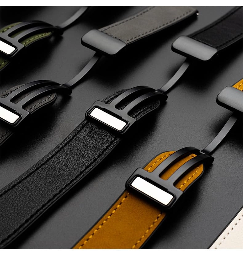 20mm Soft Genuine Leather Hybrid Watch Band for Samsung Galaxy Watch - 40mm/44mm