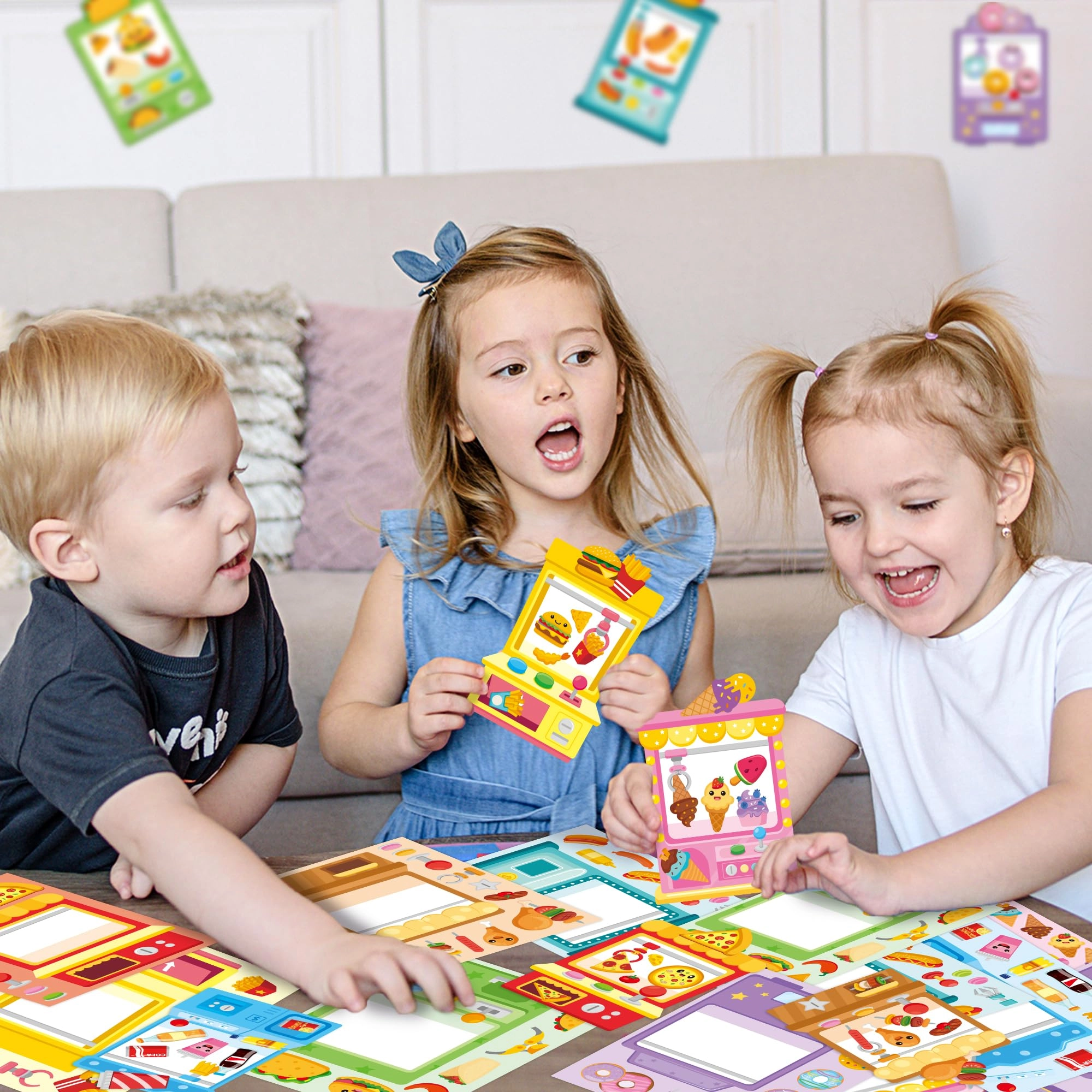 Snack Vending Machine Activity Sticker Book 40 pcs