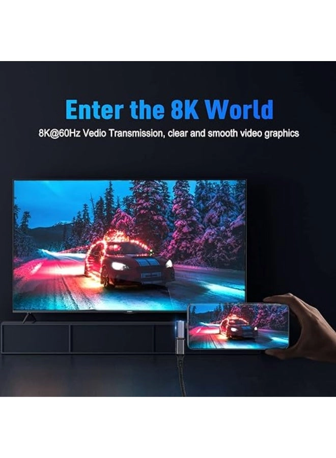 USB C 90 Degree Adapter - USB4 40Gbps 100W PD 8K Type-C Male to Female Pack