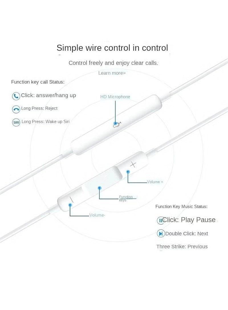 Wired Lightning Earphones Wired Earbud