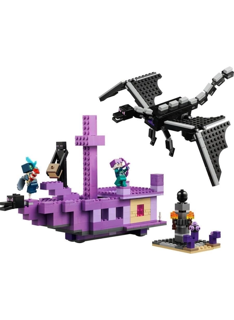 Minecraft The Ender Dragon and End Ship (21264)