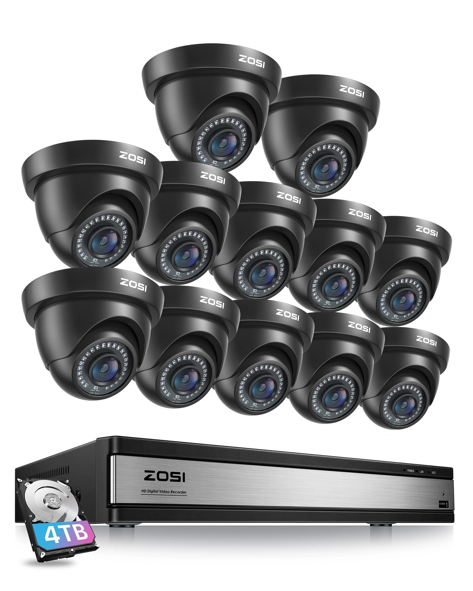 Ansjer Electronics Co., Ltd. 16 Channel Security Camera System - 12 16 1080p