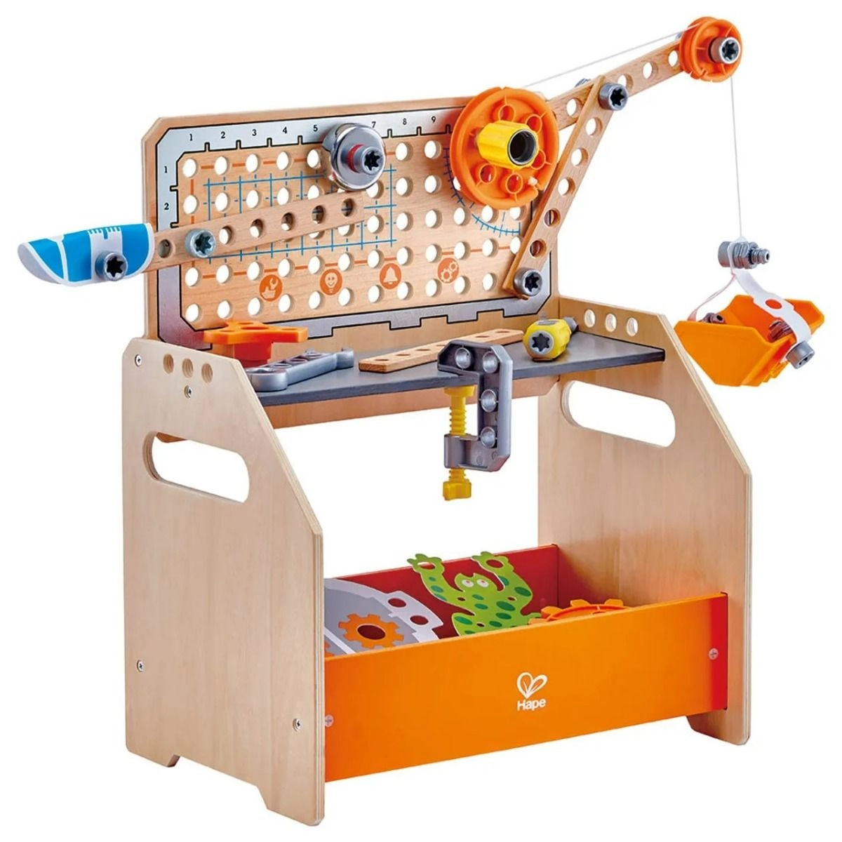 Junior Inventor Discovery Scientific Wooden Workbench - 4 + 58 pieces