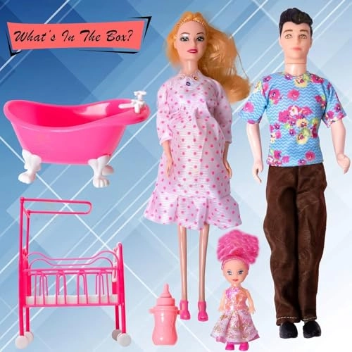 Pregnant Doll Set - Plastic Multicolor Ages 6+