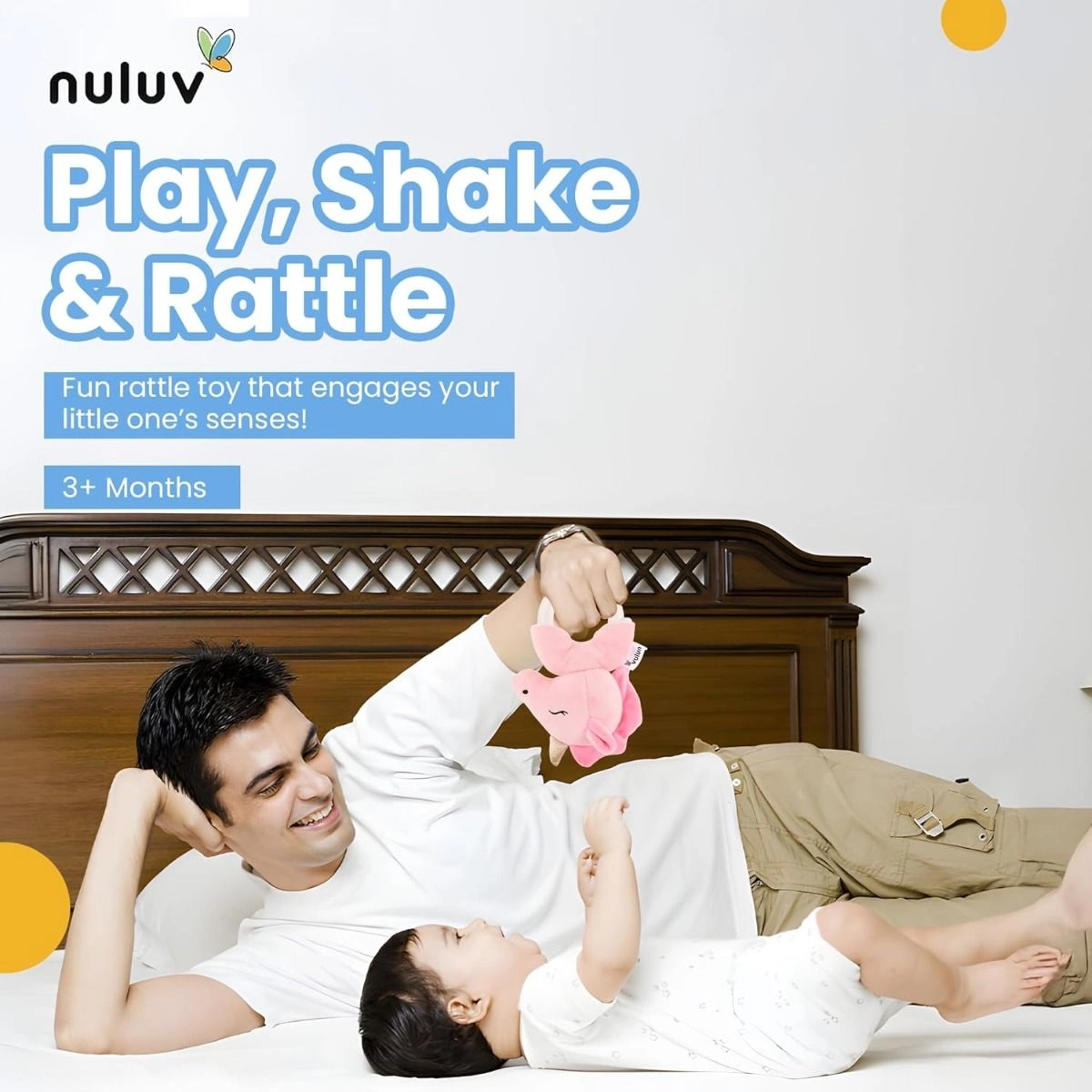 Playtime Unicorn Ring Rattle - Suitable For 0 to 12 Years