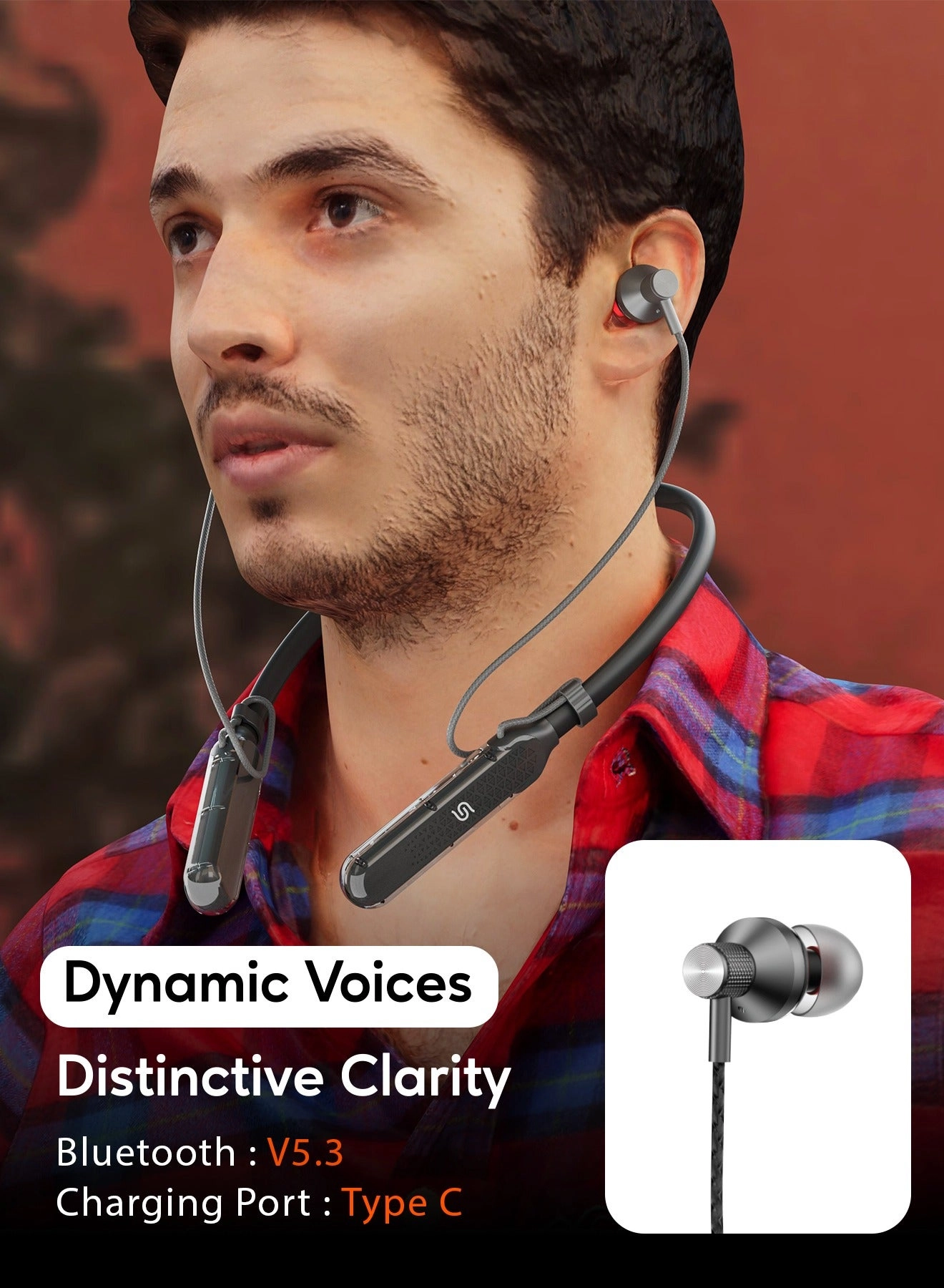 Soundtec Wireless Earbud neck band