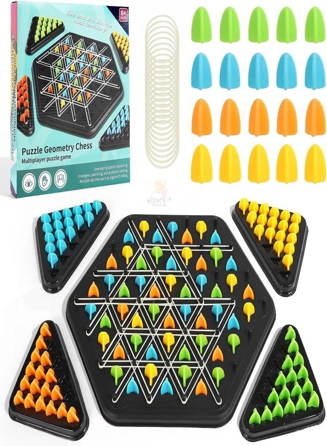 Wishkey Chain Triangle Chess Triggle Rubber Band Geoboard Puzzle