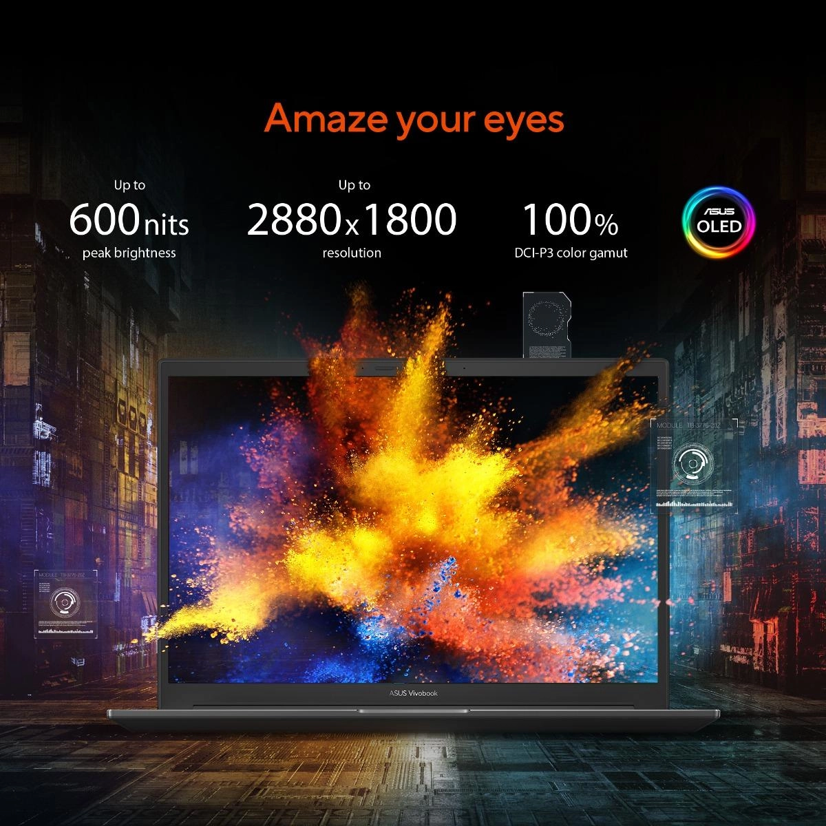 Vivobook Pro 14X M7400QE-OLEDBR9T - 14'' Ryzen 9-5900HX 16GB DDR4 1TB SSD