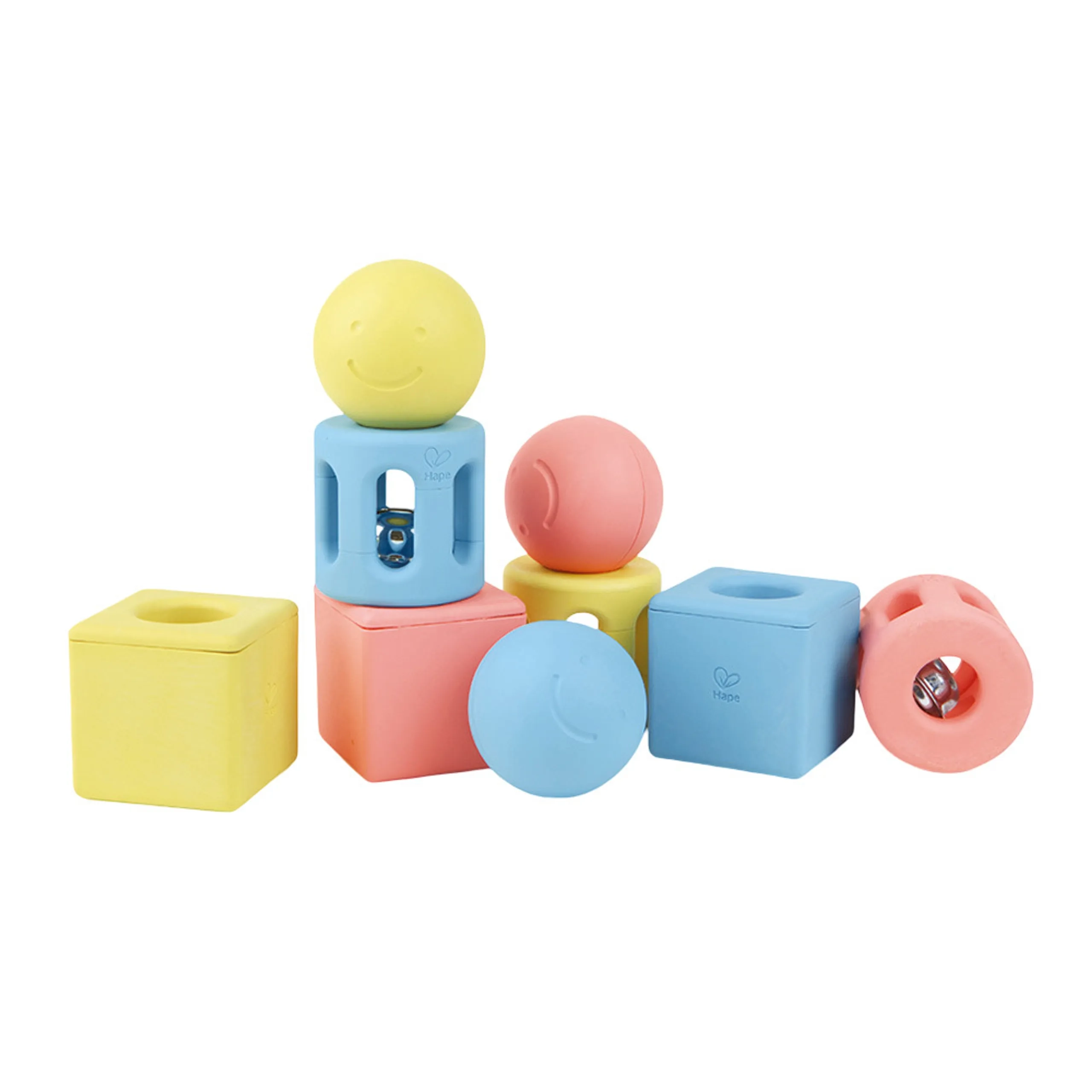Geometric Rattle - 0 months rice-based materials 3 piece(s)