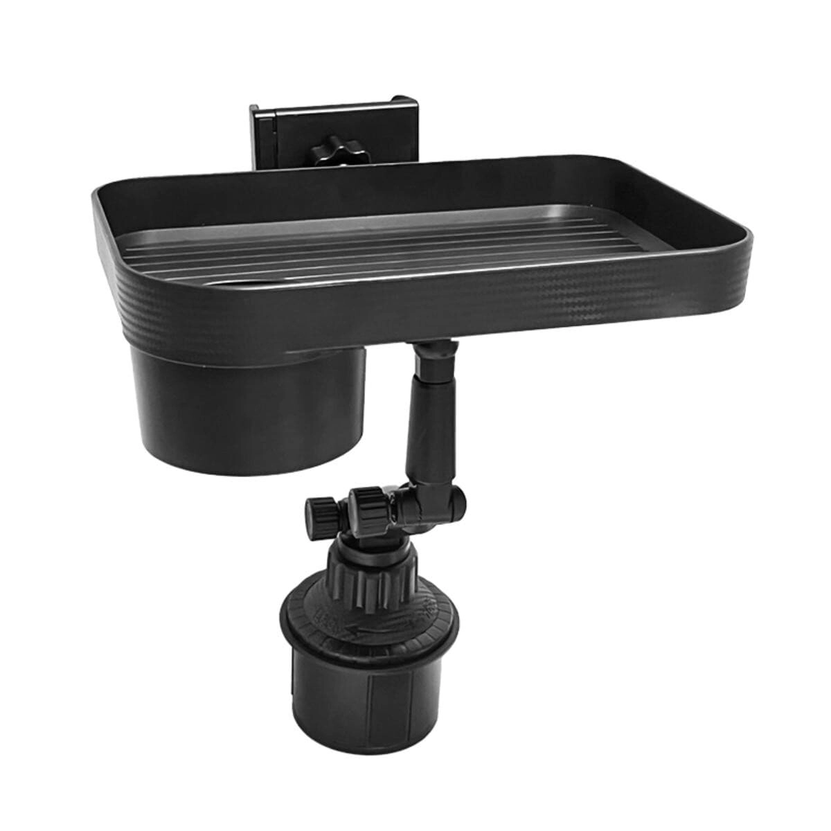 2-in-1 Adjustable Car Cup Holder with Rotating Tray