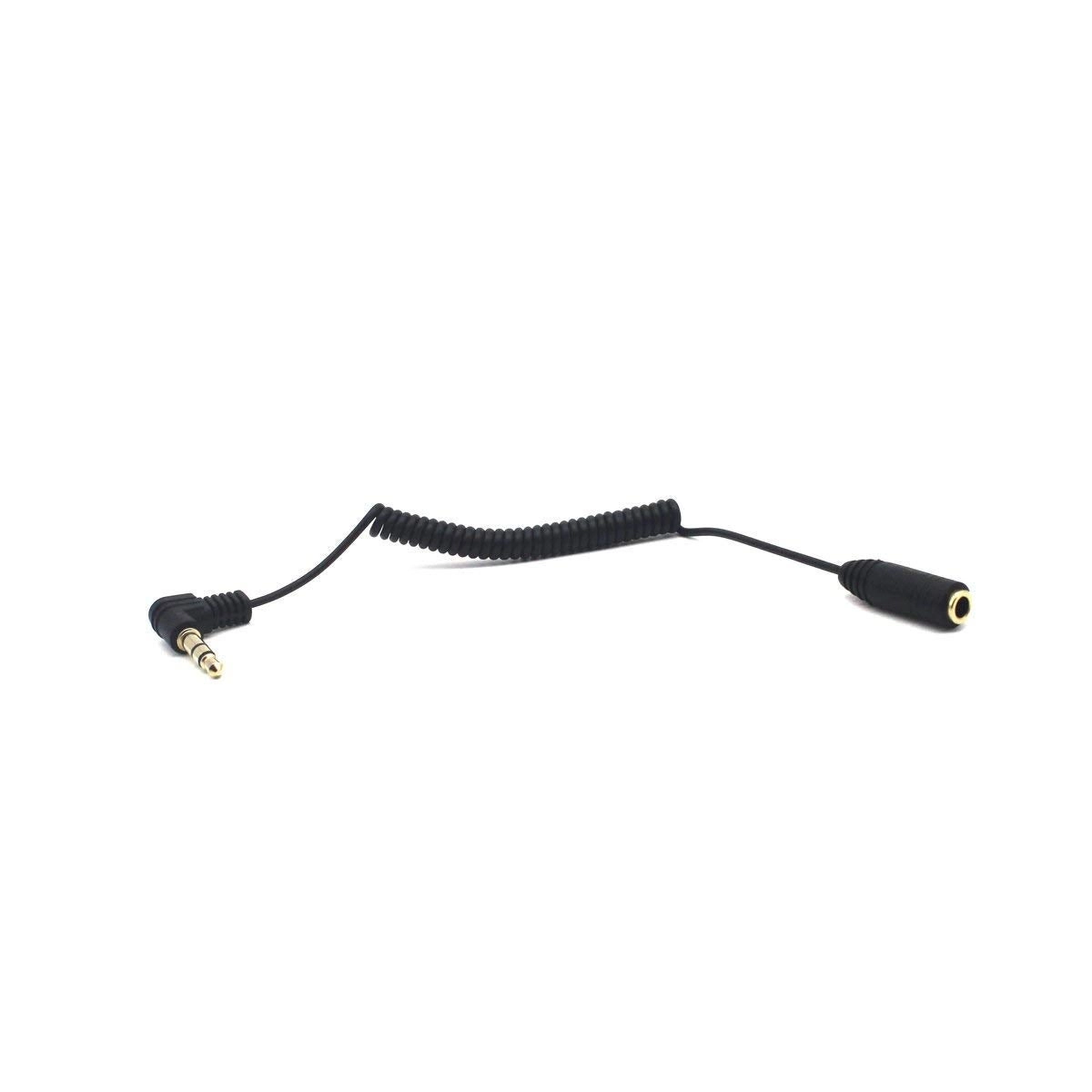 3.5mm TRS Extension Audio Coiled Cable - 30cm Pack