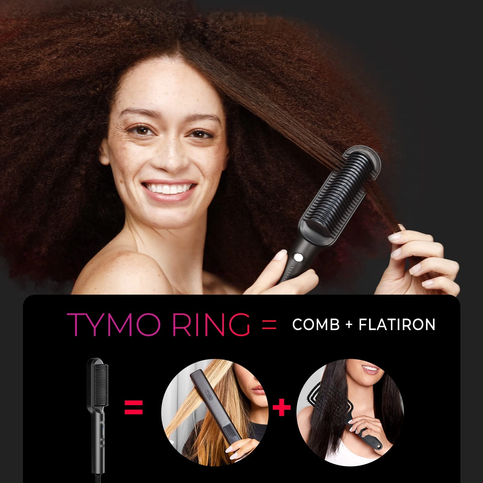 Ring Hair Straightener Brush