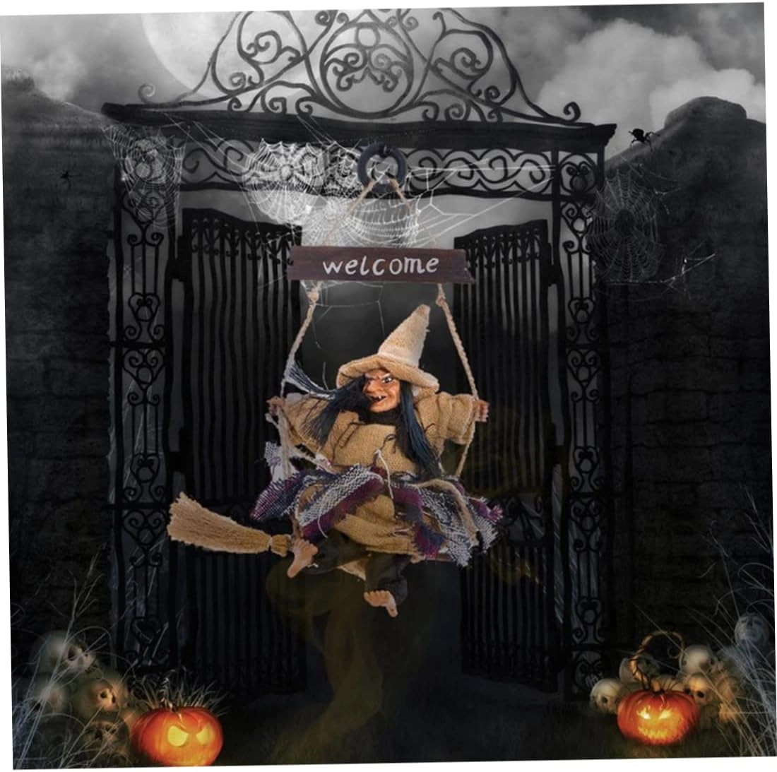 Halloween Hanging Decoration - Witch 1PC 20*30*19*10cm.