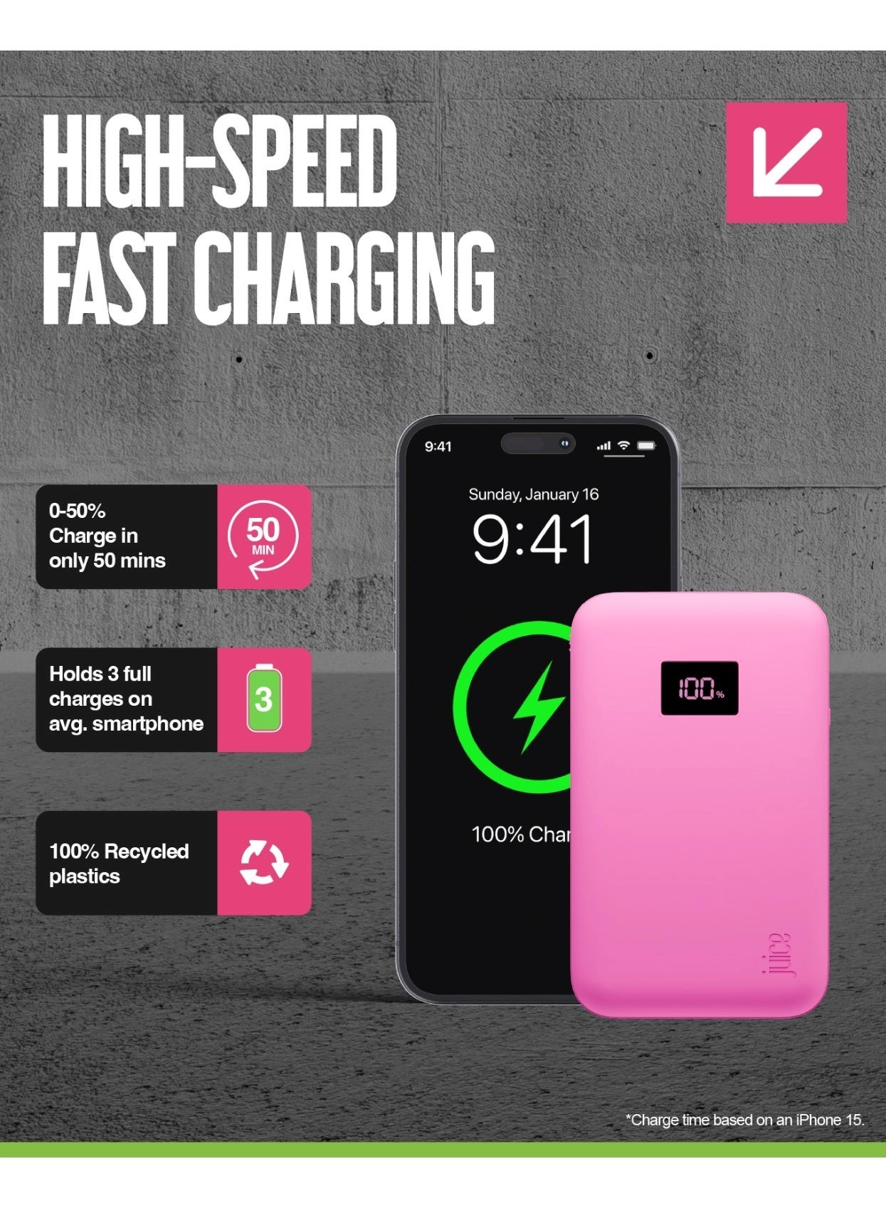 Eco Integrated 3 - 12,000mAh 15W Fast charging