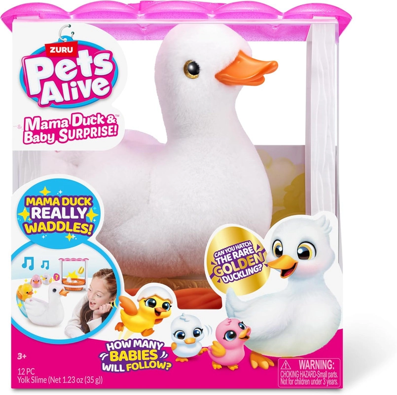 Mama Duck & Baby Surprise - over 10 quacking sounds 32 cm