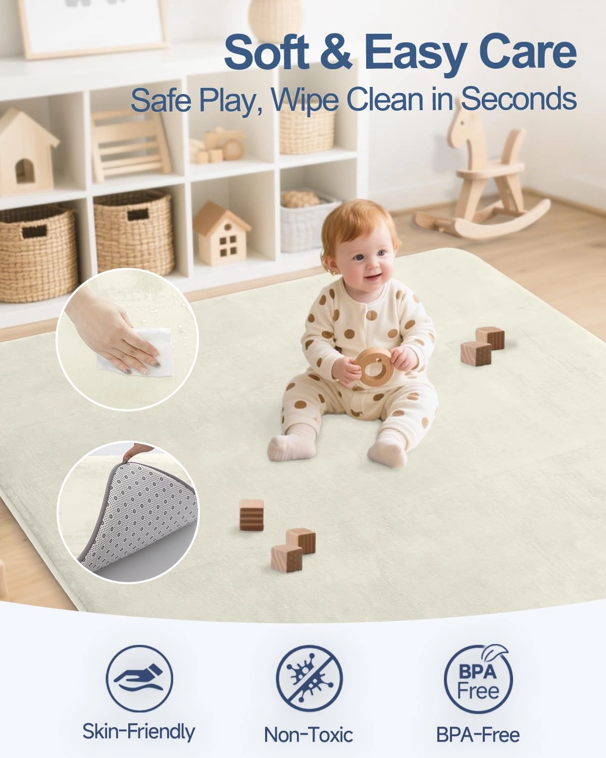 Baby Play Mat - 50x50 Green