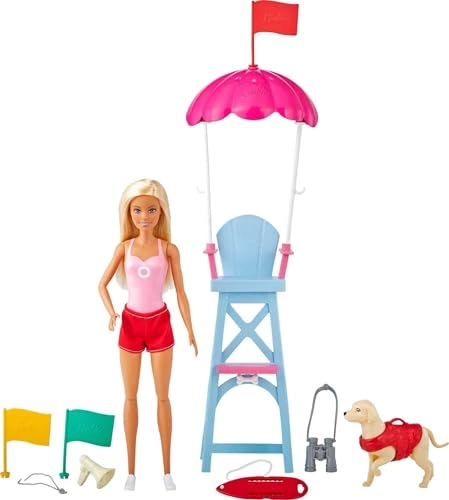 Barbie Careers Lifeguard Doll - Plastic Blonde Hair