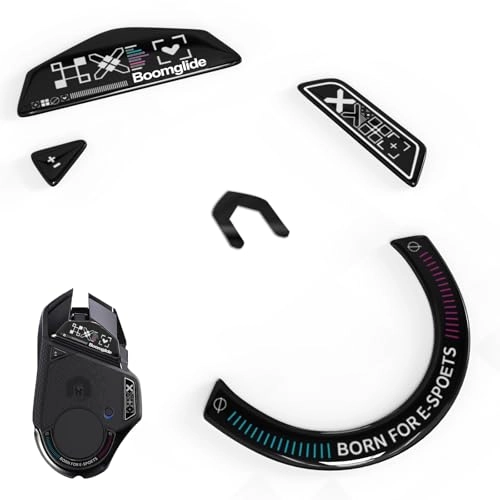 Glass Mouse Feet - Black Print for gaming mice