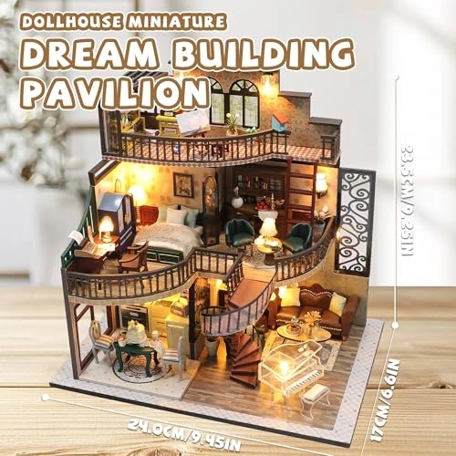 DIY Miniature House Kit - Vintage Coffee Shop
