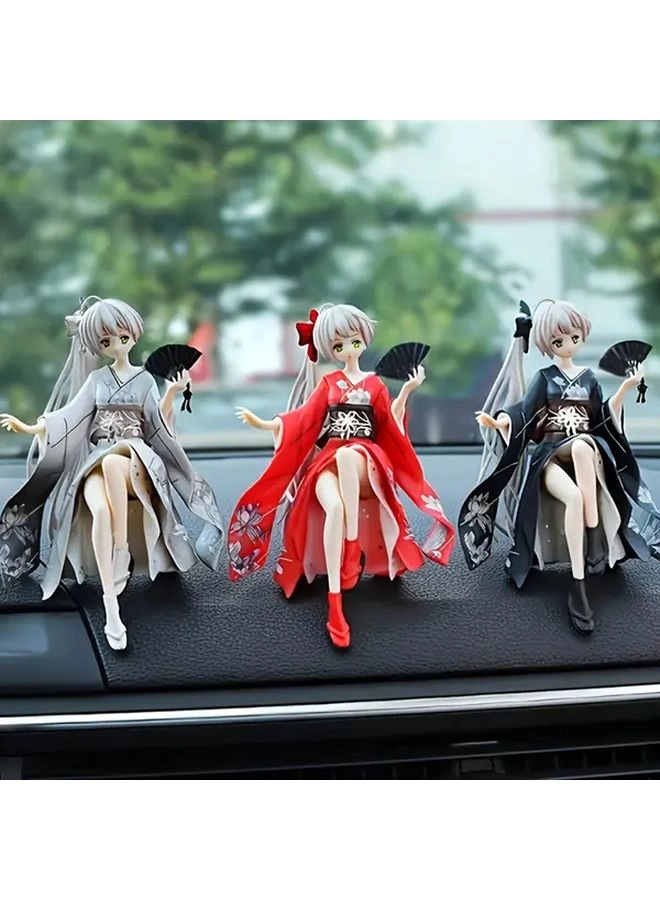 Generic 3 In 1 Anime Action Figure - White Traditional Chinese Attire