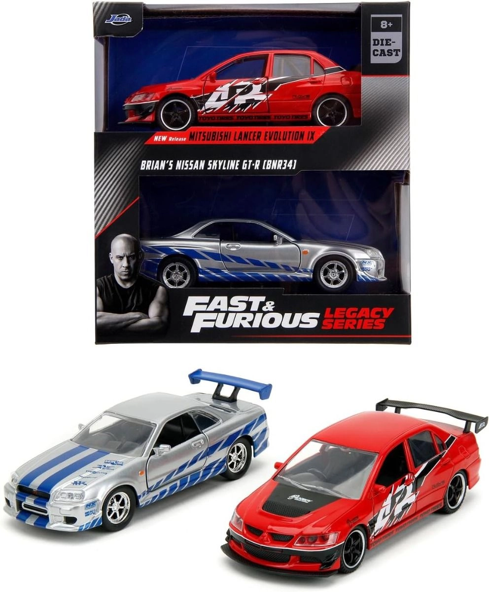 Mitsubishi Lancer Evo IX 1:32 + Nissan Skyline GTR R34 1:32 2 pcs