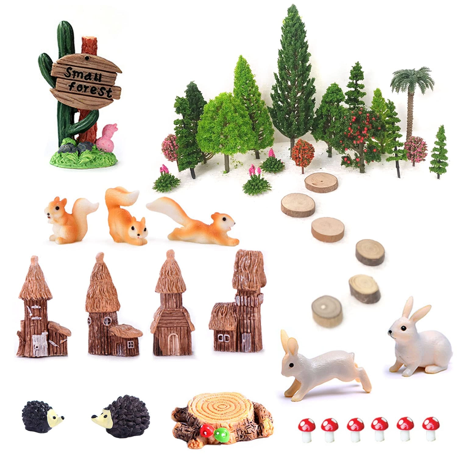 Animal Trees - 42pcs Ho Scale