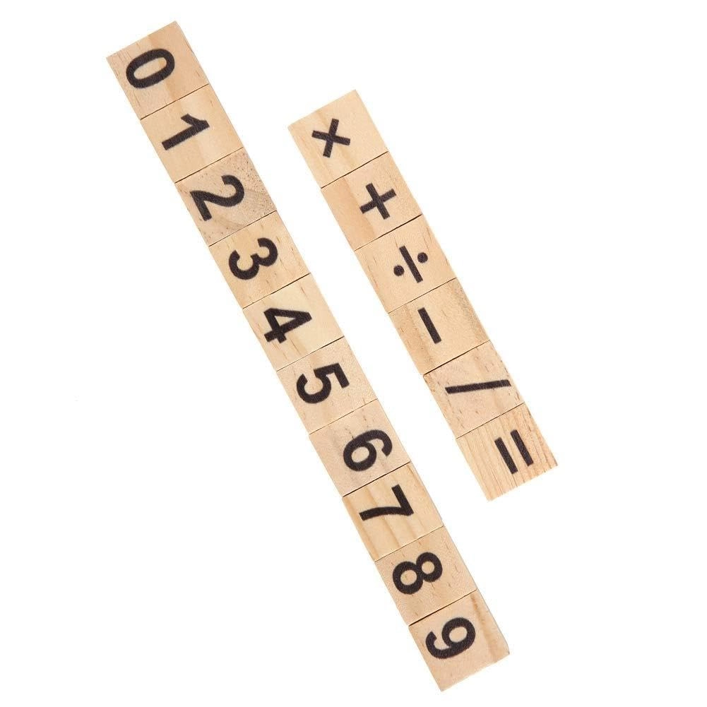 CHICIRIS Wood Number Tiles - 18 months and up 200 pieces