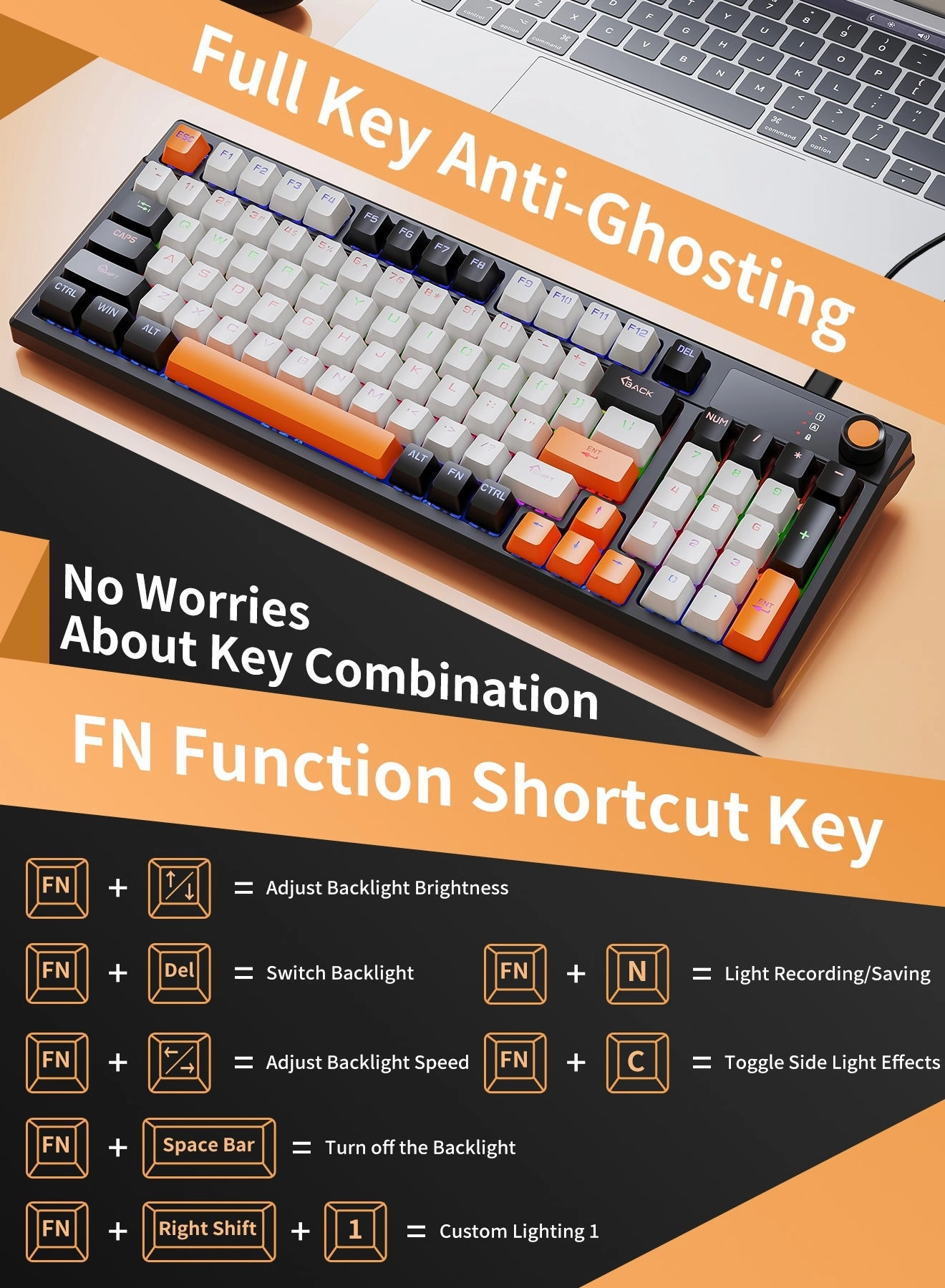 95-Key Wired Mechanical Keyboard - Wired