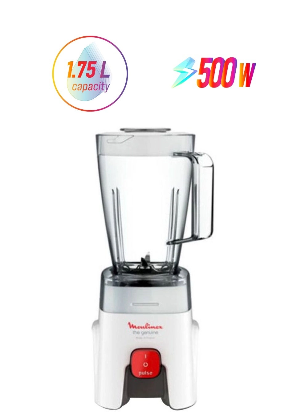 Groupe SEB LM242B25 - Single speed with pulse Stainless steel blades Includes grinder and grater accessories