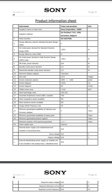 KD-65X75WL - 65 Inch