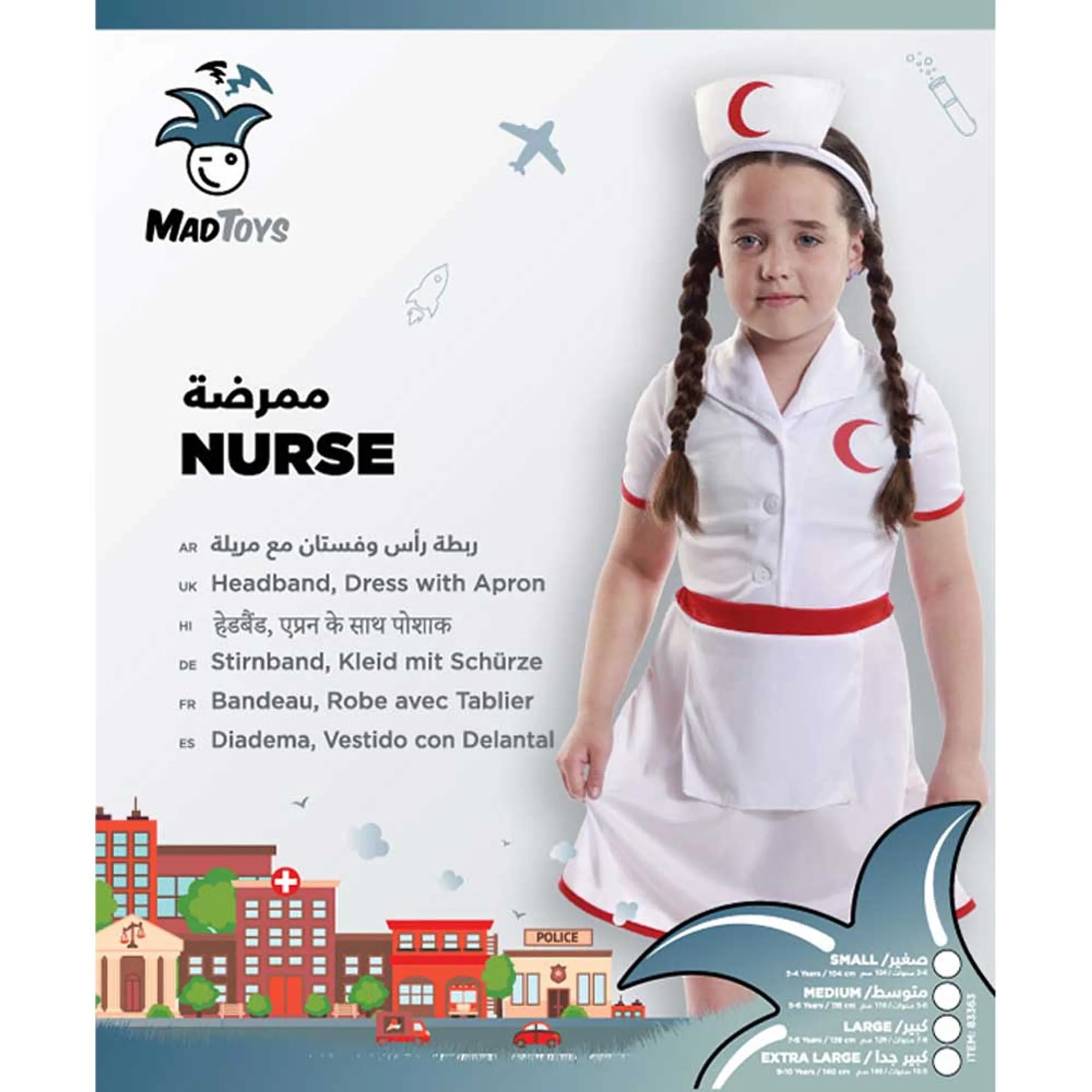 Nurse Kids Professions Costumes - 7-8 Years