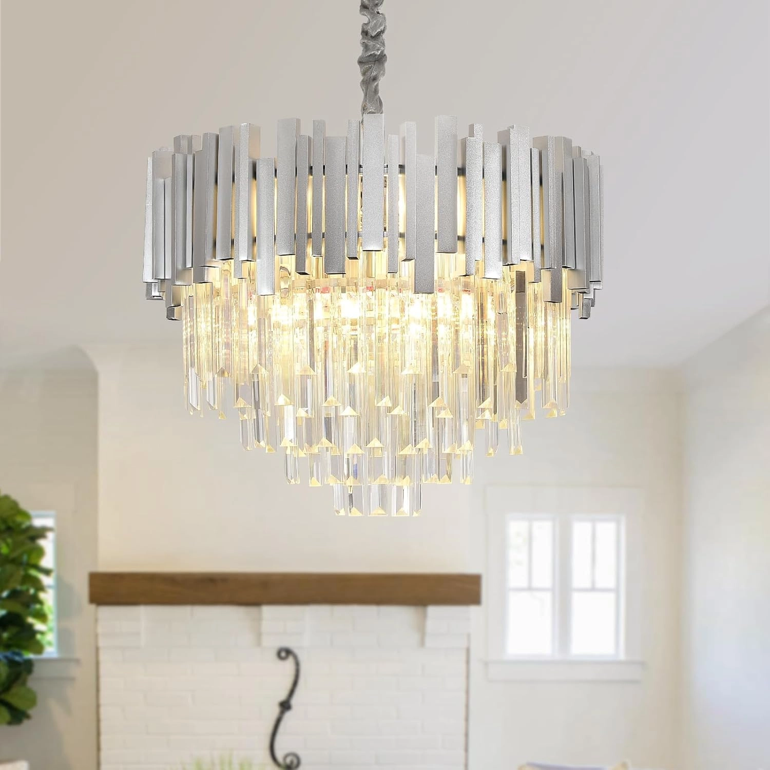 HUA QIANG WANG Crystal Chandeliers - Dimmable