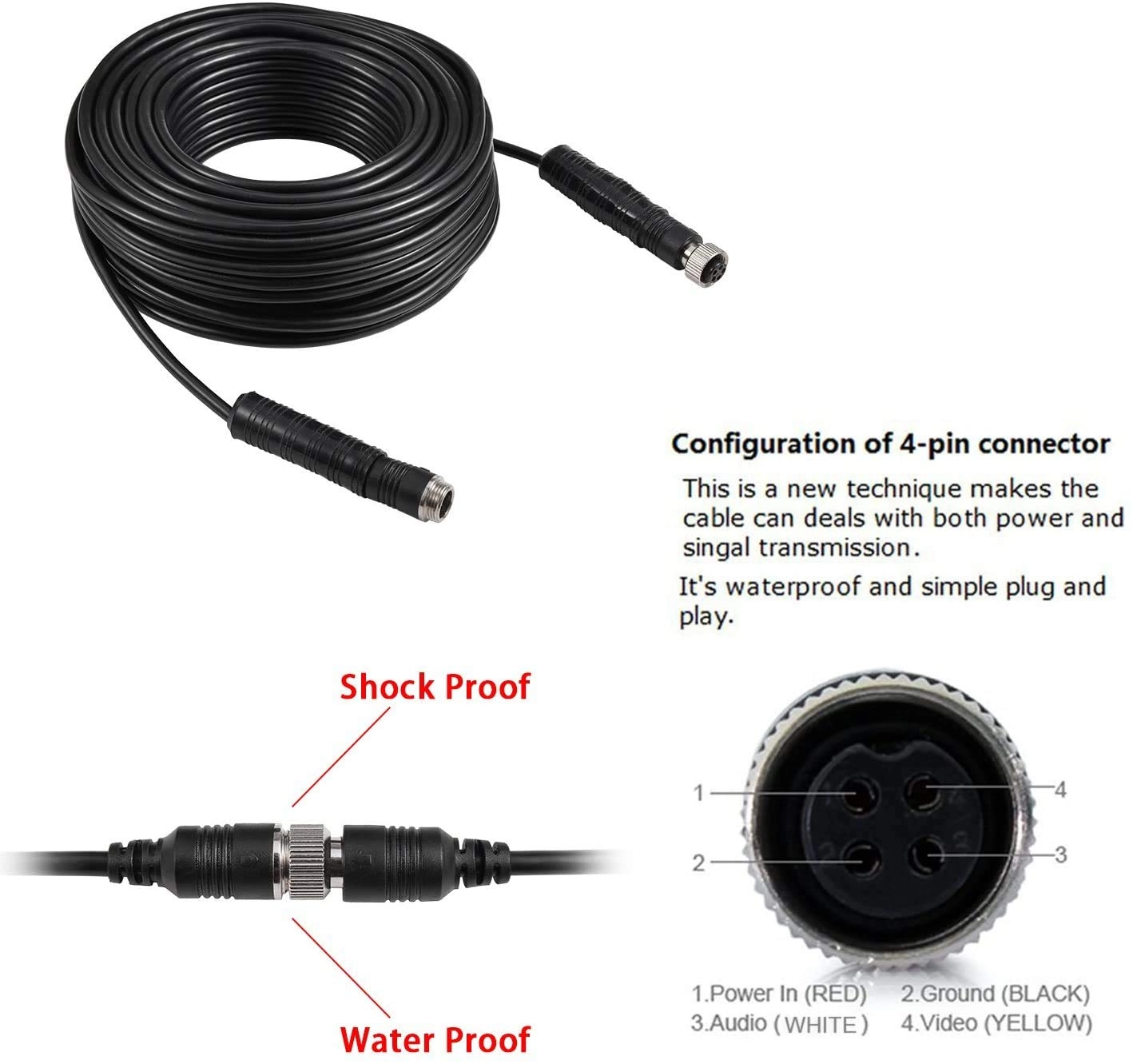 RCS7000 - Night vision 4 PIN 1920 1080 pixels