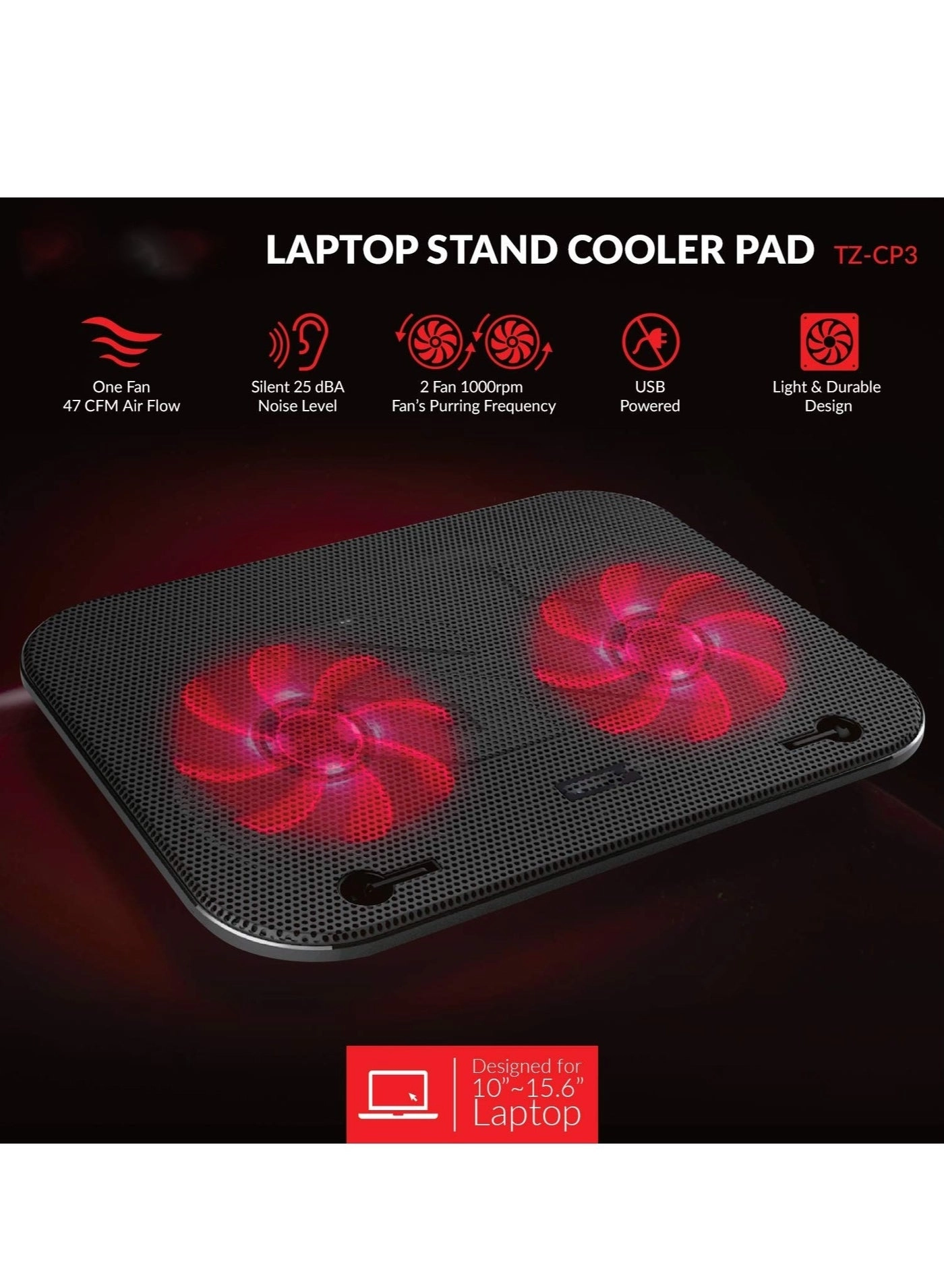 Laptop Cooling Pad - 2 piece(s) 15.6 inch